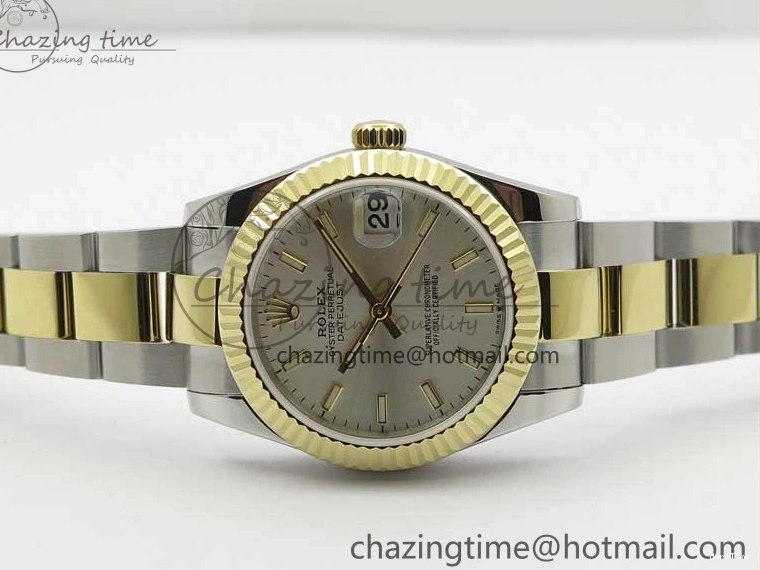 MiroTime 0506 Datejust 31mm 278273 SS YG BP Maker Best Edition Silver Sticks Markers Dial on SS YG Oyster Bracelet QuickDry 2712